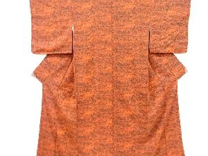 未使用品 田舎風景模様小紋着物